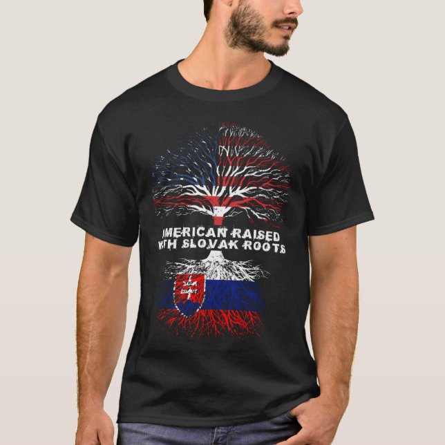 Amerikanska upphöjda med slovakiska rötter, Slovak T Shirt (Framsida)