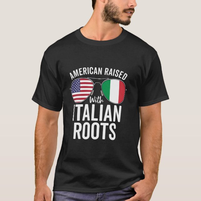 Amerikanska upplopp med italienska rötter USA Ital T Shirt (Framsida)