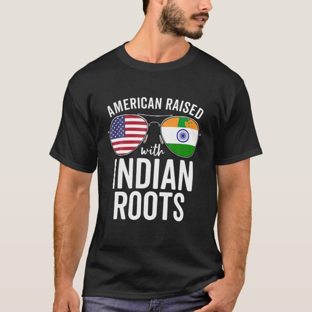 Amerikanska upprop med indiska rötter USA Indien F T Shirt (Framsida)