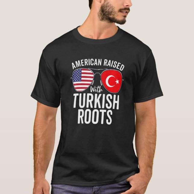 Amerikanska upprop med turkiska rötter USA Turkiet T Shirt (Framsida)