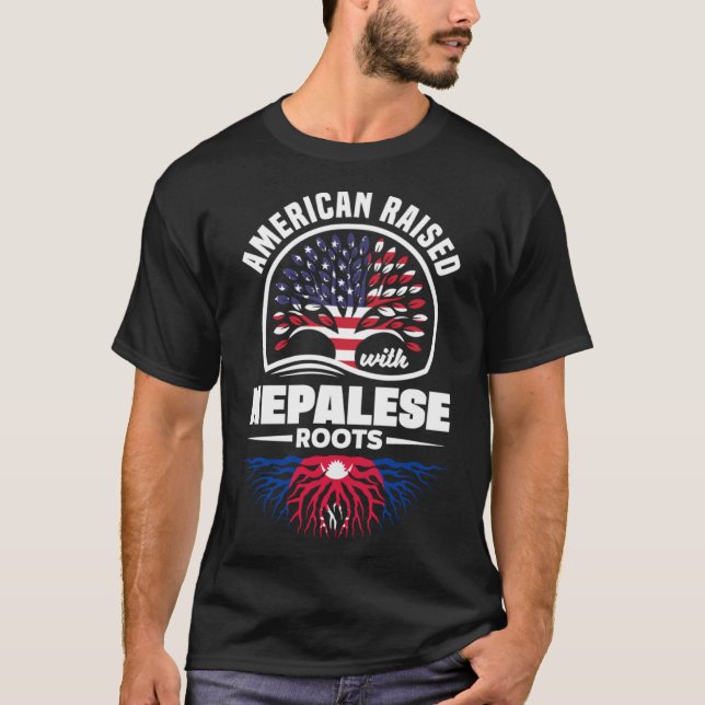 Amerikanska uppror med nepalesiska rötter Nepal Ne T Shirt (Framsida)