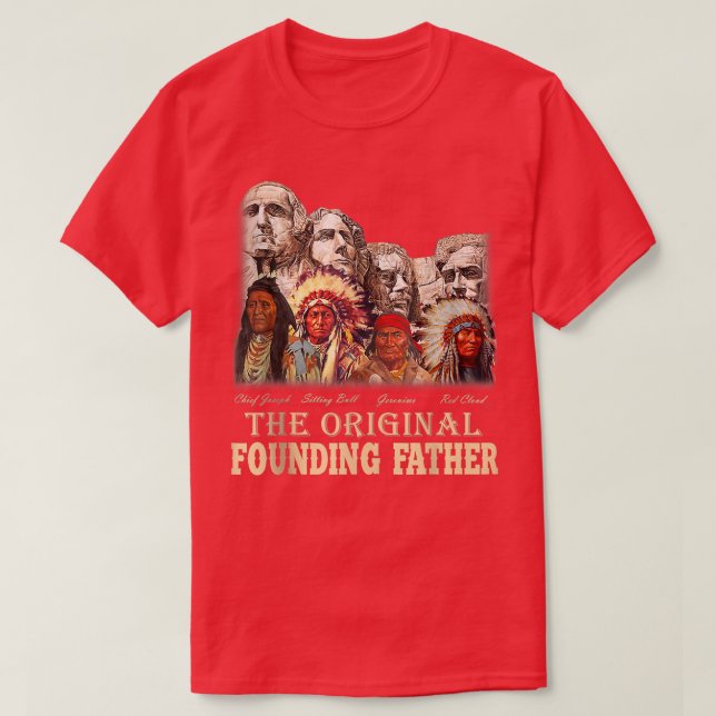 Amerikanska ursprungsländer i Founding fathers T Shirt (Design framsida)