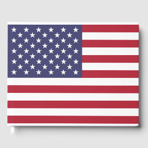 Amerikanska USA flagga-gästen i Förenta Stater Gästböcker