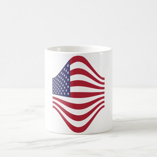Amerikanska USA flagga-kaffe Mugg (Center)
