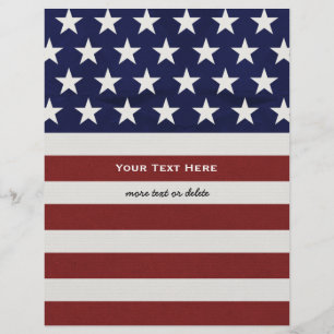 Amerikanska USA flagga Patriotic 4:e Anpassningsba