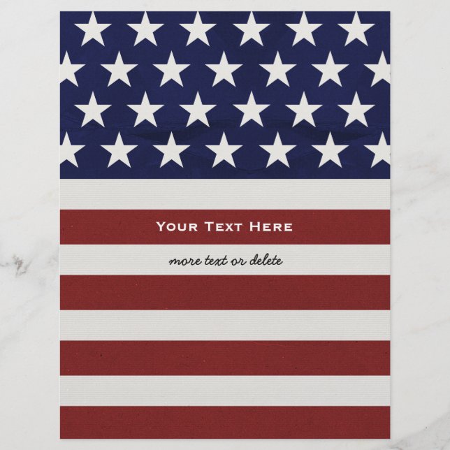 Amerikanska USA flagga Patriotic 4:e Anpassningsba (Framsida)