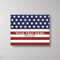 Amerikanska USA flagga Patriotic 4:e Anpassningsba