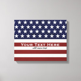 Amerikanska USA flagga Patriotic 4:e Anpassningsba Canvastryck