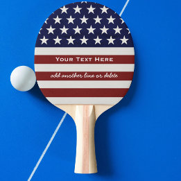 Amerikanska USA flagga Patriotic 4:e Anpassningsba Pingisracket