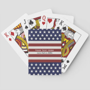 Amerikanska USA flagga Patriotic 4:e Anpassningsba Spel Kort