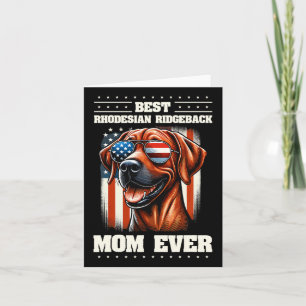Amerikanska USA flagga Rhodesian Ridgeback 4:e jul Kort