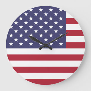 Amerikanska (USA) flagga Stor Klocka