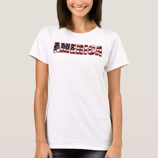 Amerikanska USA flagga T Shirt (Framsida)
