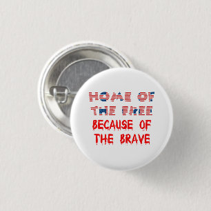 Amerikanska USA Patriotic Home of the free Quotes Knapp
