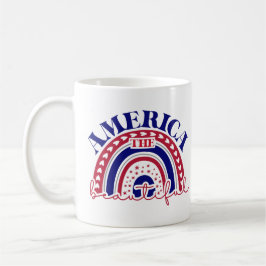 Amerikanska vackra regnbågen kaffemugg