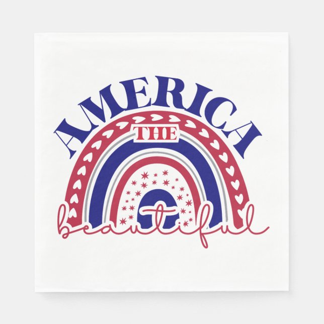 Amerikanska vackra regnbågen pappersservett (Framsidan)