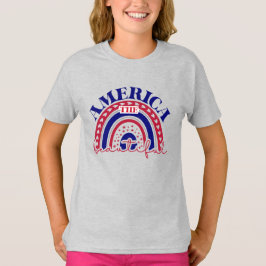 Amerikanska vackra regnbågen t shirt