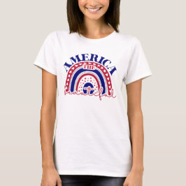 Amerikanska vackra regnbågen t shirt