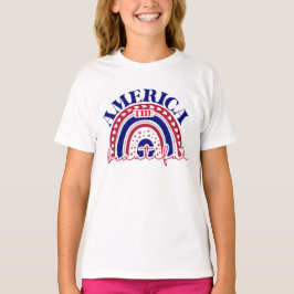 Amerikanska vackra regnbågen t shirt