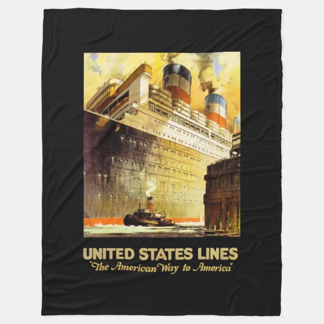 Amerikanska vägen till Amerika Fleecefilt (Framsidan)