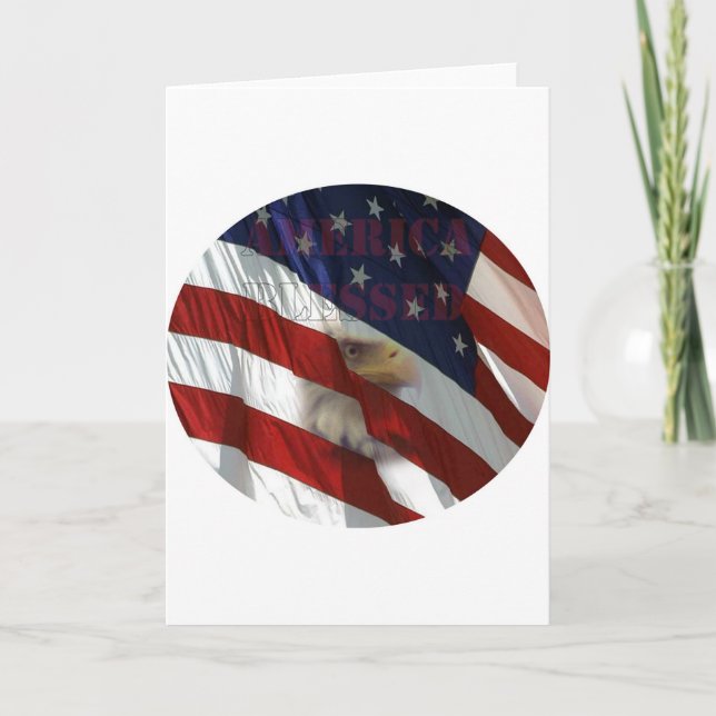 Amerikanska välsignade gratulationskort kort (Framsida)