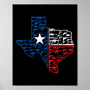 Amerikanska vapen patriotisk texansk Amerika Texas Poster