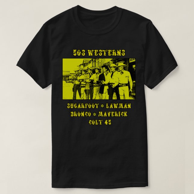 Amerikanska västerlänningar t shirt (Design framsida)