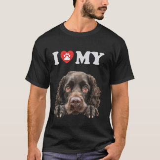 Amerikanska Vatten-spanjoren.. - Hjärta min Hund R T Shirt