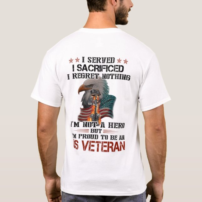 Amerikanska veteran, jag gjorde mitt bästa. t shirt (Baksida)