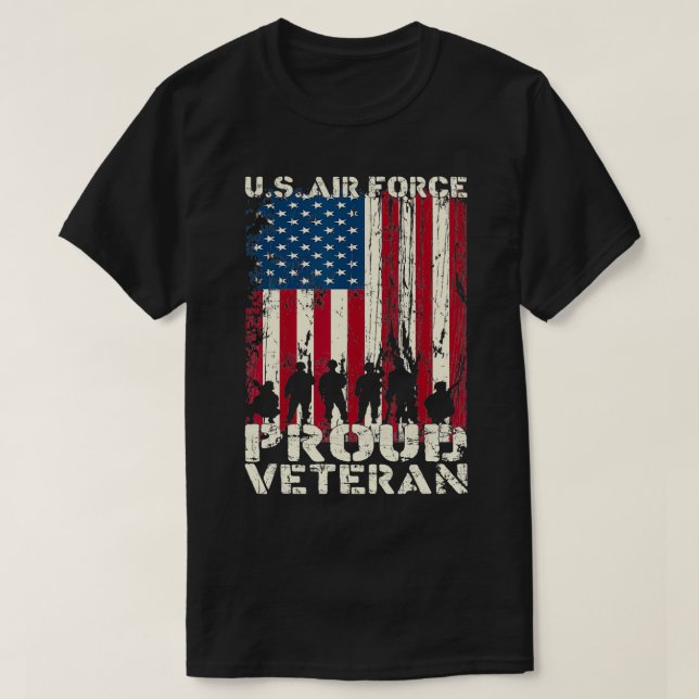 Amerikanska veteraner, amerikansk Flagga 4 juli Pa T Shirt (Design framsida)