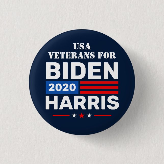 Amerikanska veteraner i valet till Biden Harris 20 Knapp (Framsida)