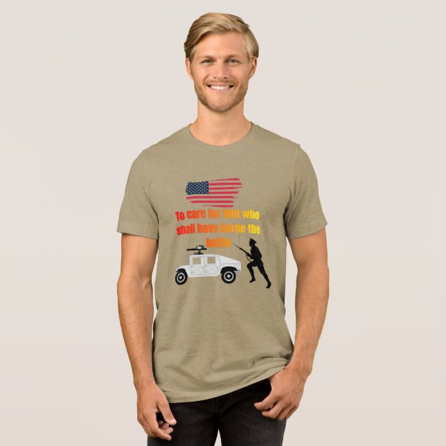 Amerikanska veteraner oliv t shirt (Framsida Full)