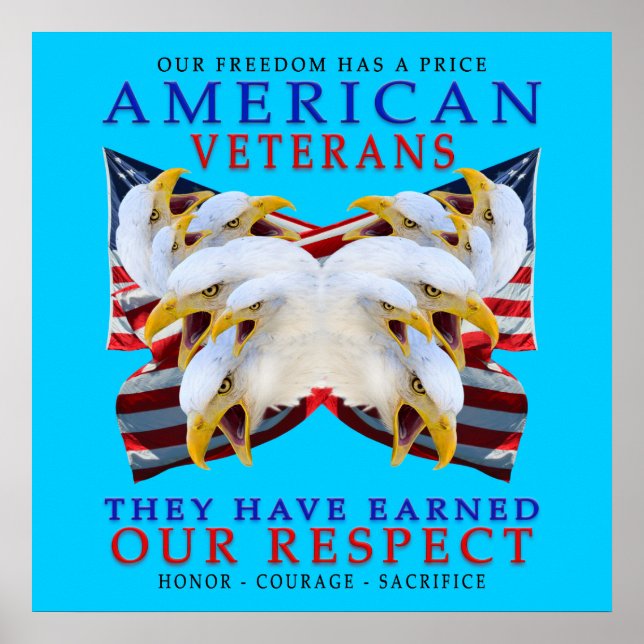 Amerikanska veteraner poster (Framsidan)