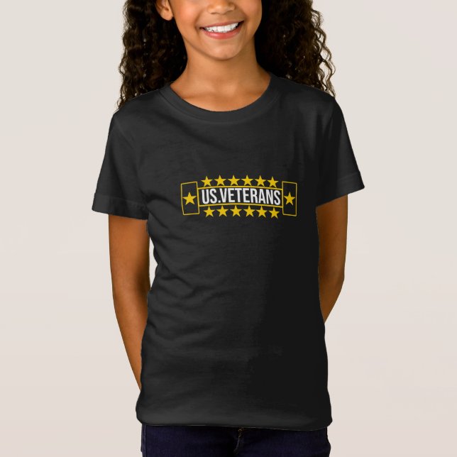 Amerikanska veteraner Stars T Shirt (Framsida)
