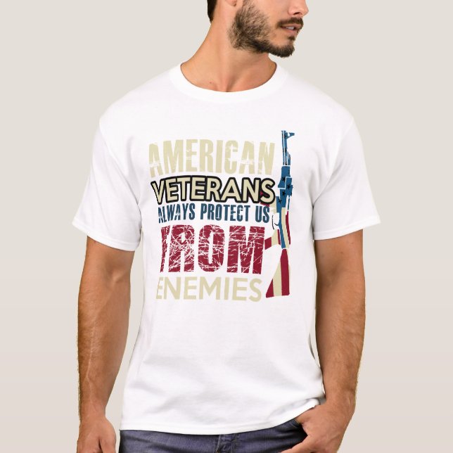 Amerikanska veteraner t shirt (Framsida)