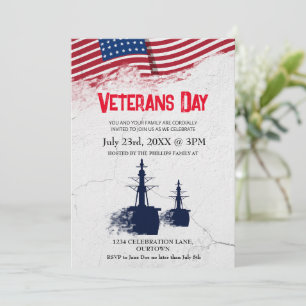 Amerikanska veteranernas dag patriotiska inbjudan, inbjudningar