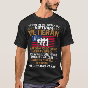 Amerikanska Vietnam Veteran USA flagga T Shirt