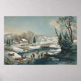 Amerikanska vinterscener - F Palmer Fine Art Poste Poster