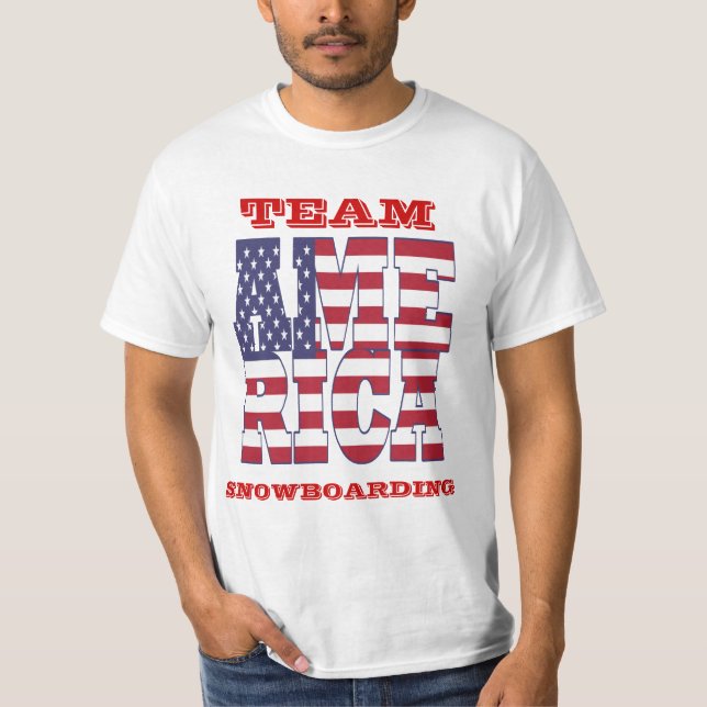 Amerikanska vintersportlag tee (Framsida)