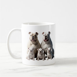 Amerikanska vita bullhundar kaffemugg