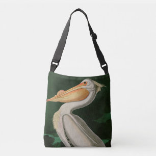 Amerikanska vita Pelican Birds of America Audubon Axelväska