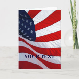 Amerikanska Wave Flagga Greeting Card Kort