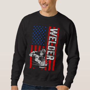 Amerikanska Welder Proud Make Lång Ärmad Tröja