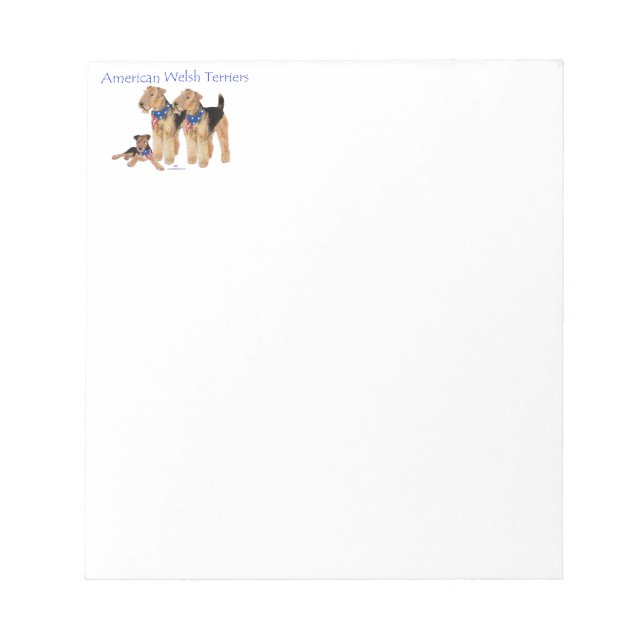 Amerikanska Welsh Terriers Anteckningsblock (Framsida)