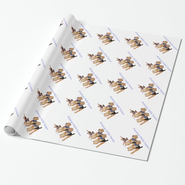 Amerikanska Welsh Terriers Presentpapper (Utrullad)