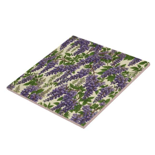 Amerikanska Wisteria mönster teckning Kakelplatta (Sidan)