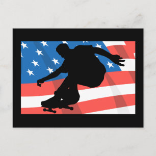 AmerikanSkateboarder Vykort