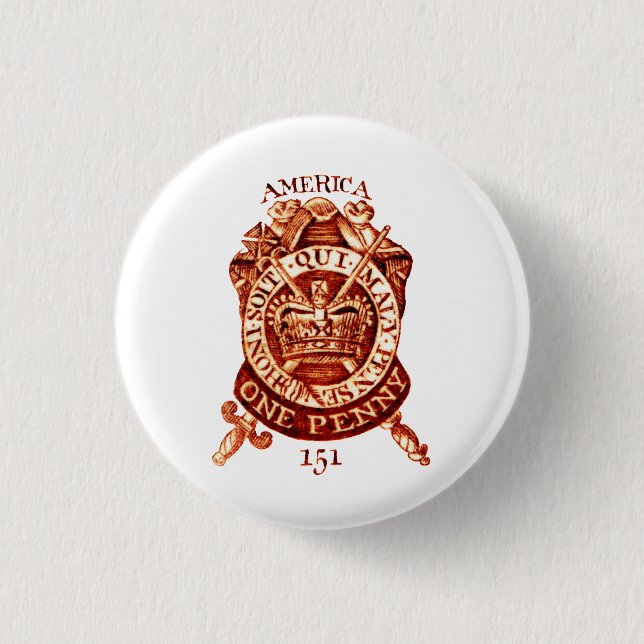 Amerikanskattfrimärke 1765 knapp (Framsida)