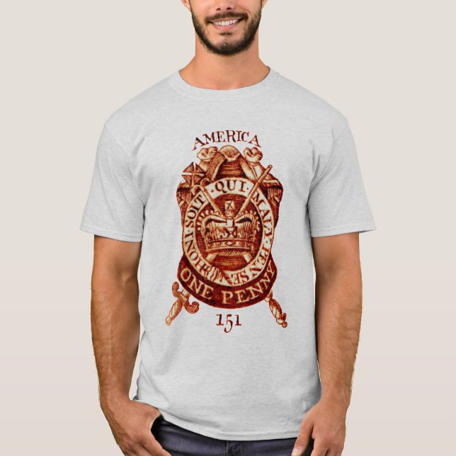 Amerikanskattfrimärke 1765 tee shirt (Framsida)