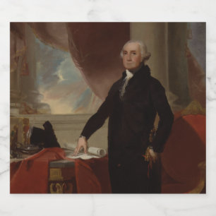 Amerikanske presidenten George Washington Lansdown Ölflaska Etikett